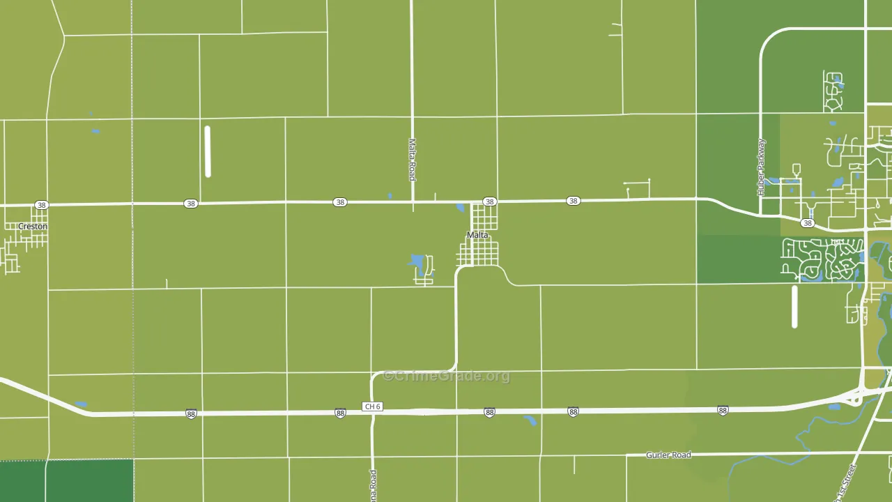 60150, IL Map of Vehicle Theft Rates