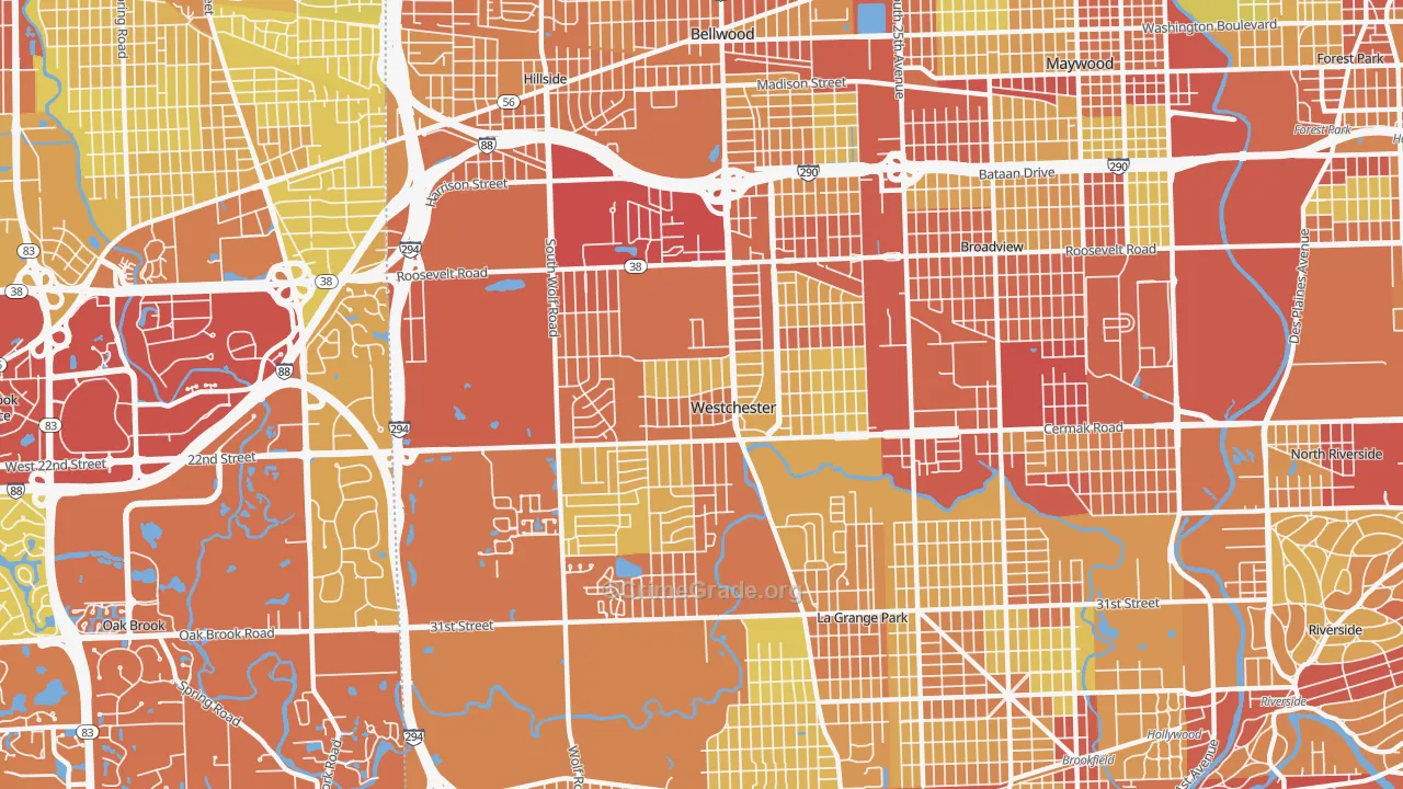 60154, IL Map of Vehicle Theft Rates