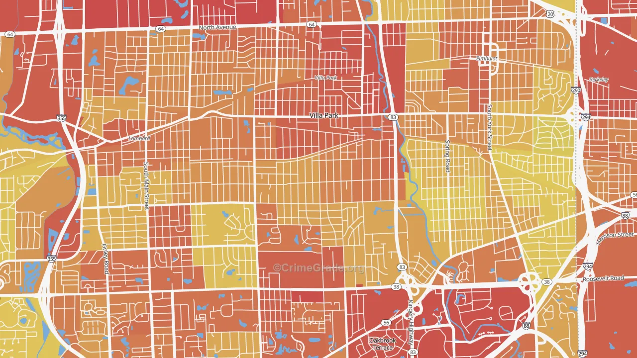 60181, IL Map of Vehicle Theft Rates
