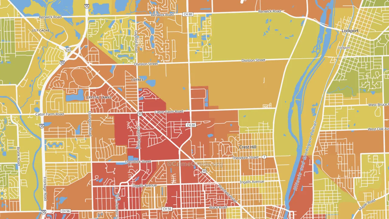 60403, IL Map of Vehicle Theft Rates