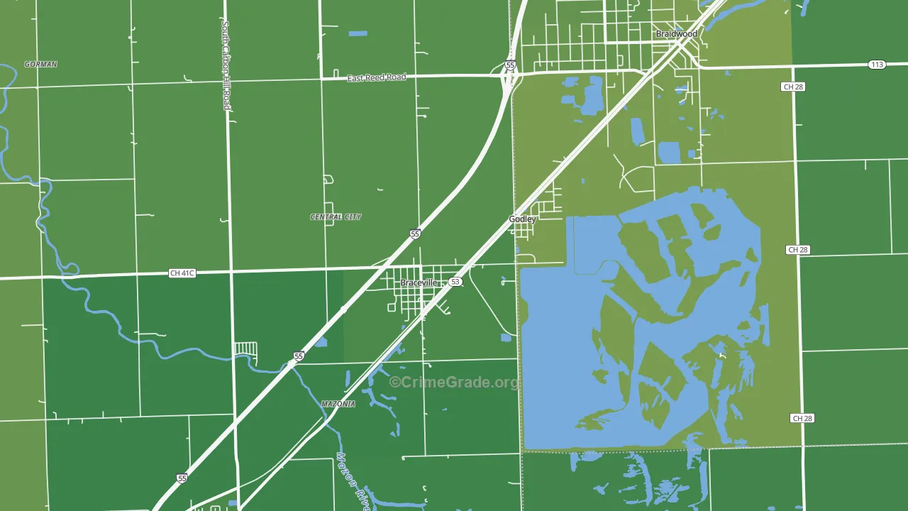 60407, IL Map of Vehicle Theft Rates