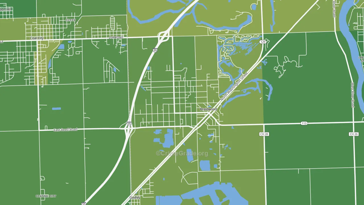 60408, IL Map of Vehicle Theft Rates