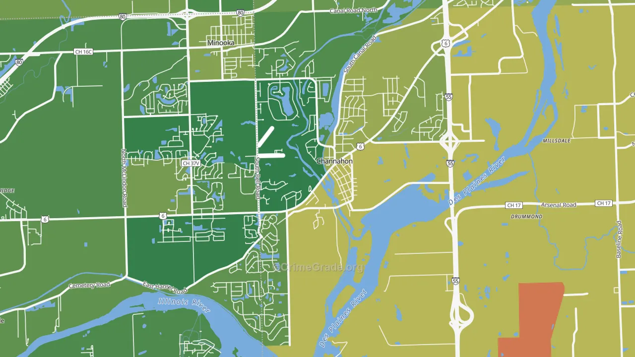 60410, IL Map of Vehicle Theft Rates