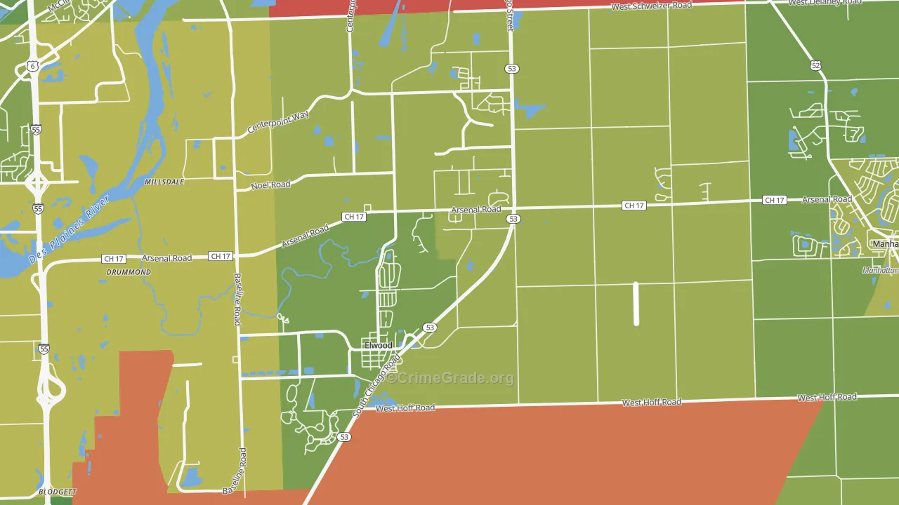 60421, IL Map of Vehicle Theft Rates