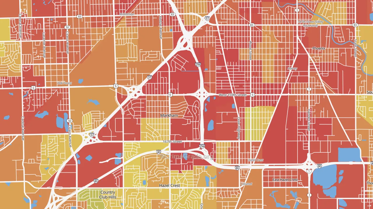 60428, IL Map of Vehicle Theft Rates