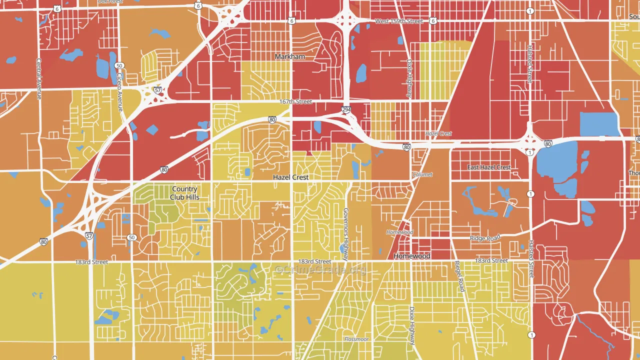 60429, IL Map of Vehicle Theft Rates