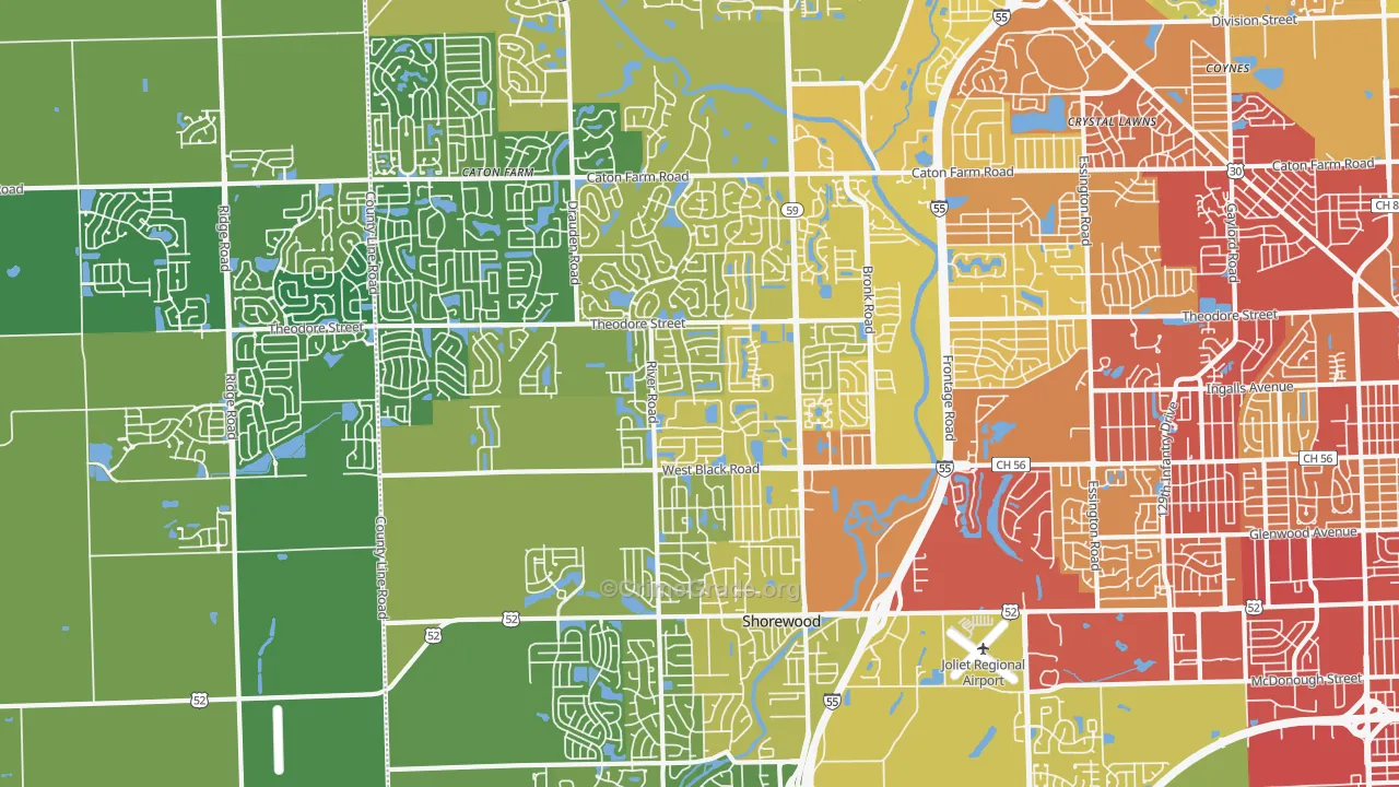 60431, IL Map of Vehicle Theft Rates
