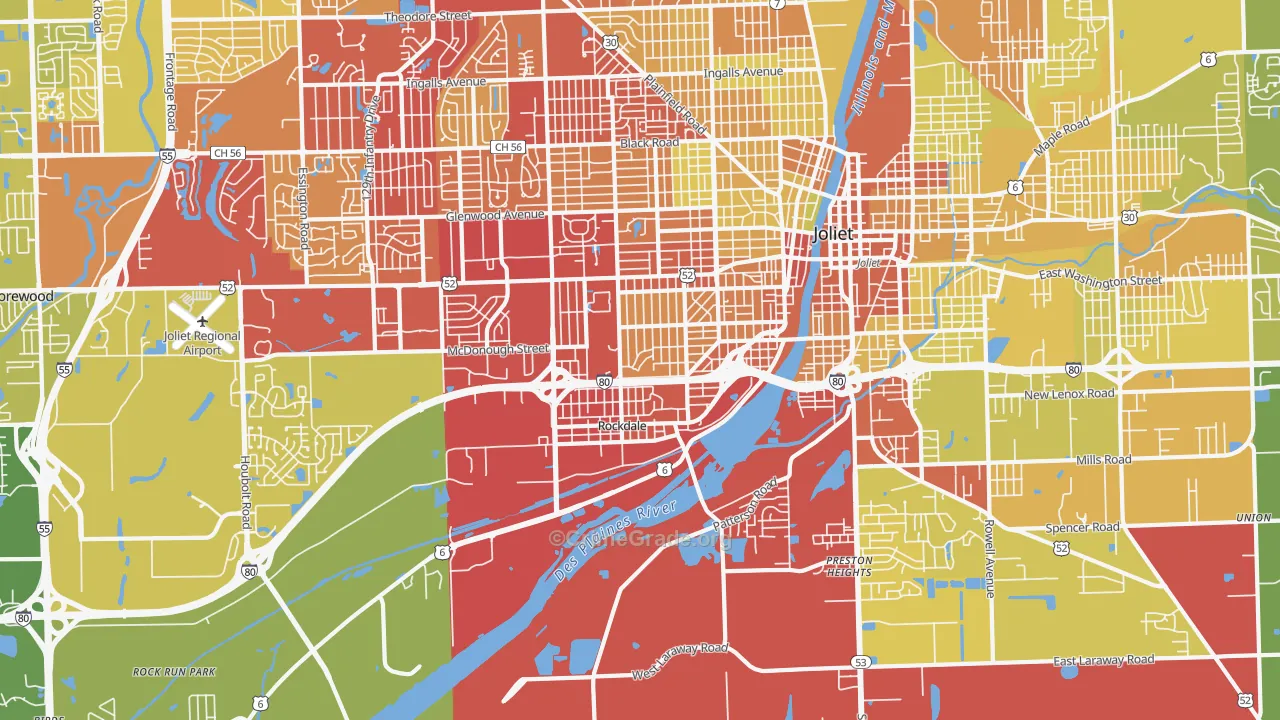 60436, IL Map of Vehicle Theft Rates