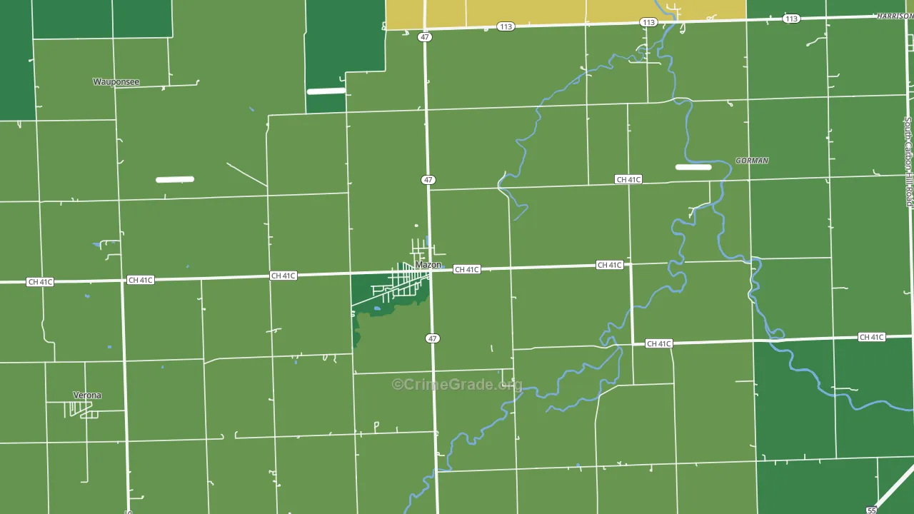60444, IL Map of Vehicle Theft Rates
