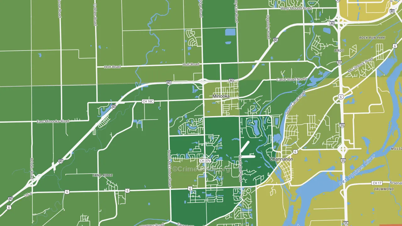 60447, IL Map of Vehicle Theft Rates