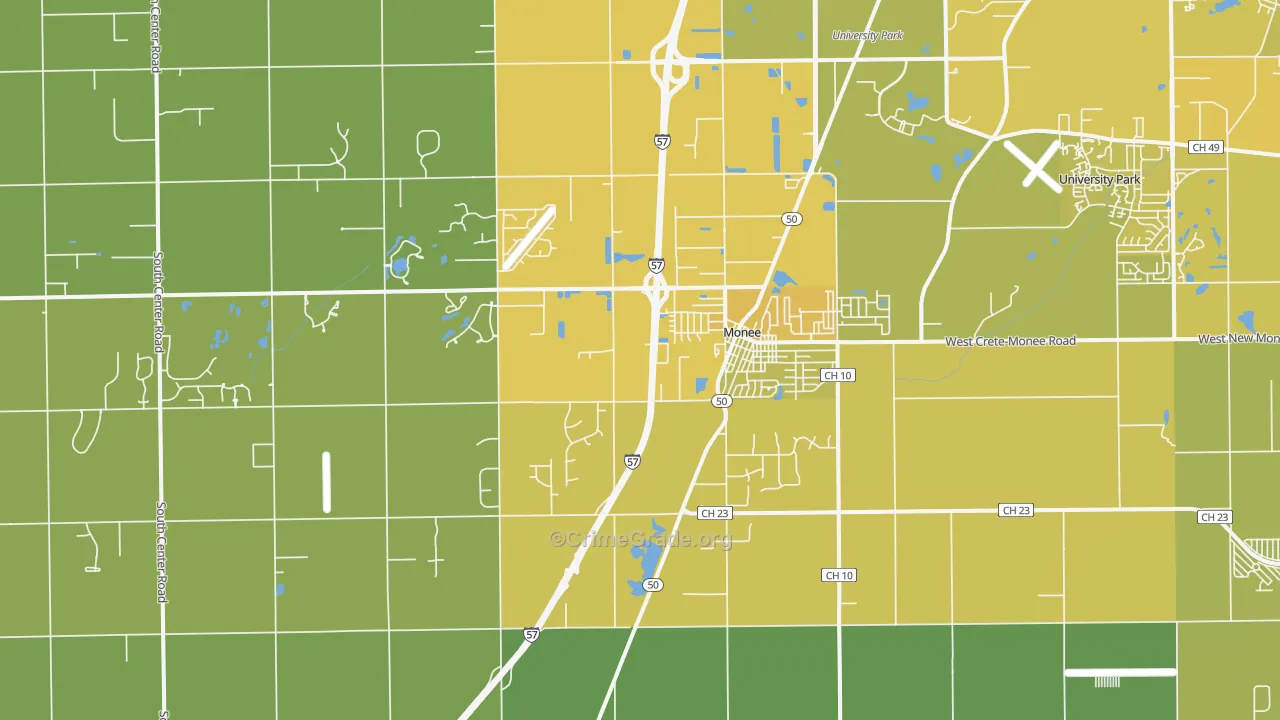60449, IL Map of Vehicle Theft Rates
