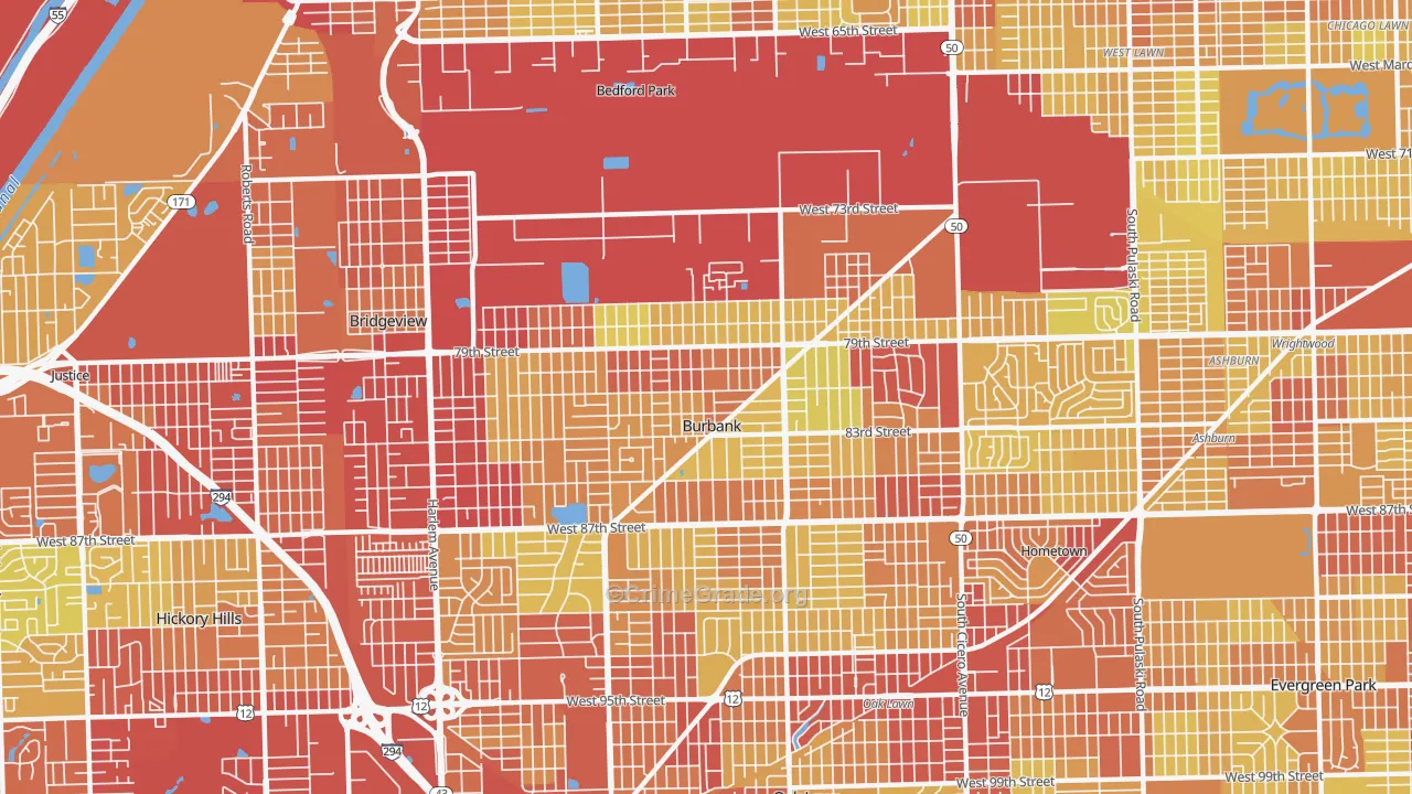 60459, IL Map of Vehicle Theft Rates