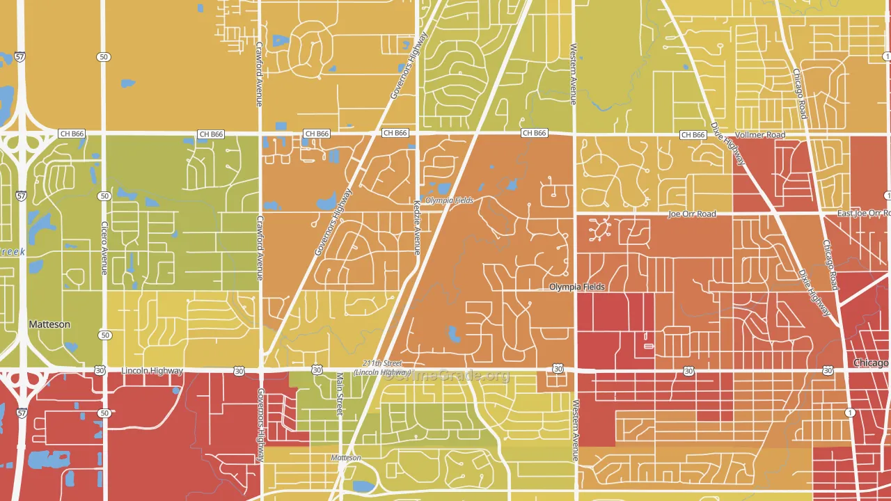 60461, IL Map of Vehicle Theft Rates