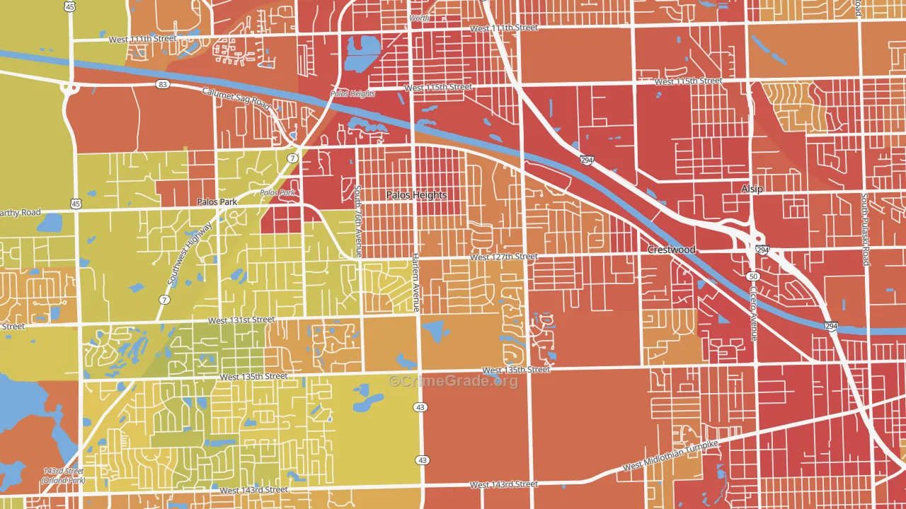 60463, IL Map of Vehicle Theft Rates