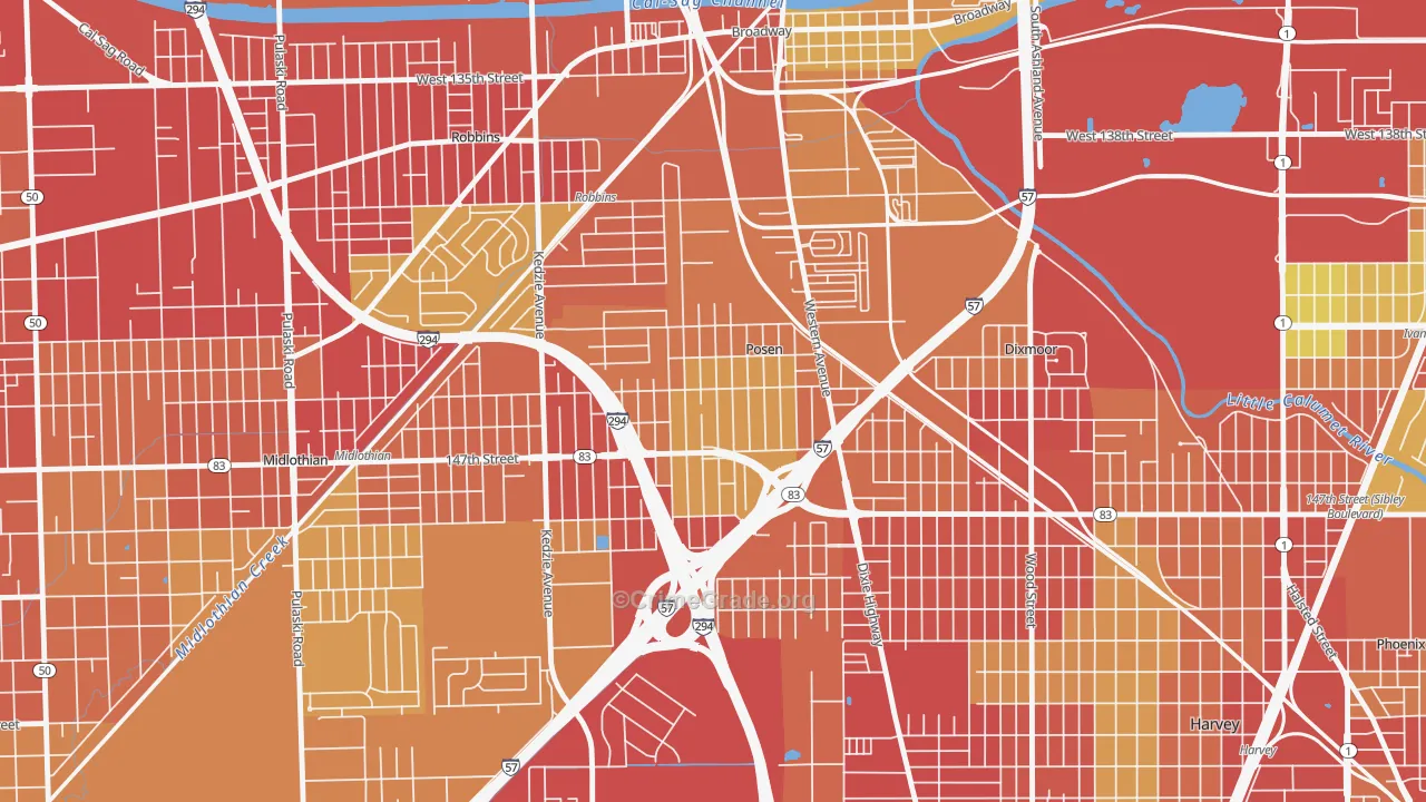 60469, IL Map of Vehicle Theft Rates