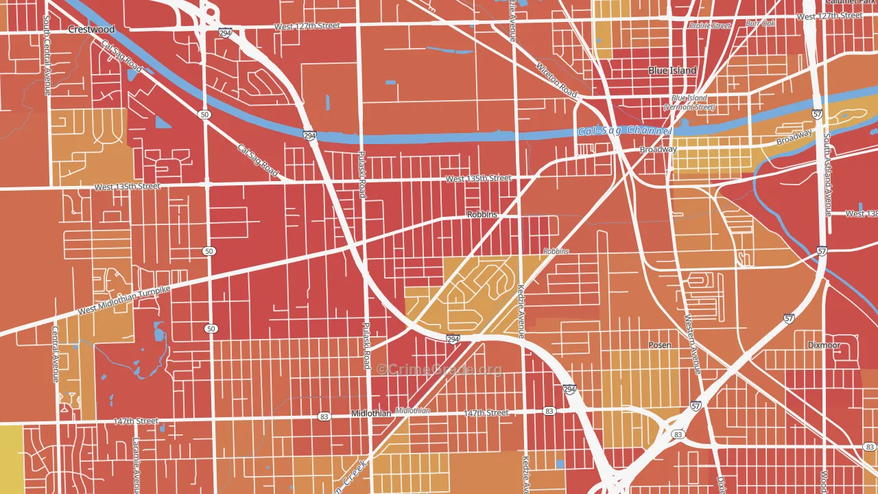 60472, IL Map of Vehicle Theft Rates
