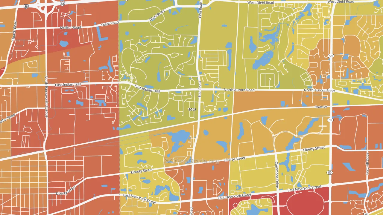 60519, IL Map of Vehicle Theft Rates
