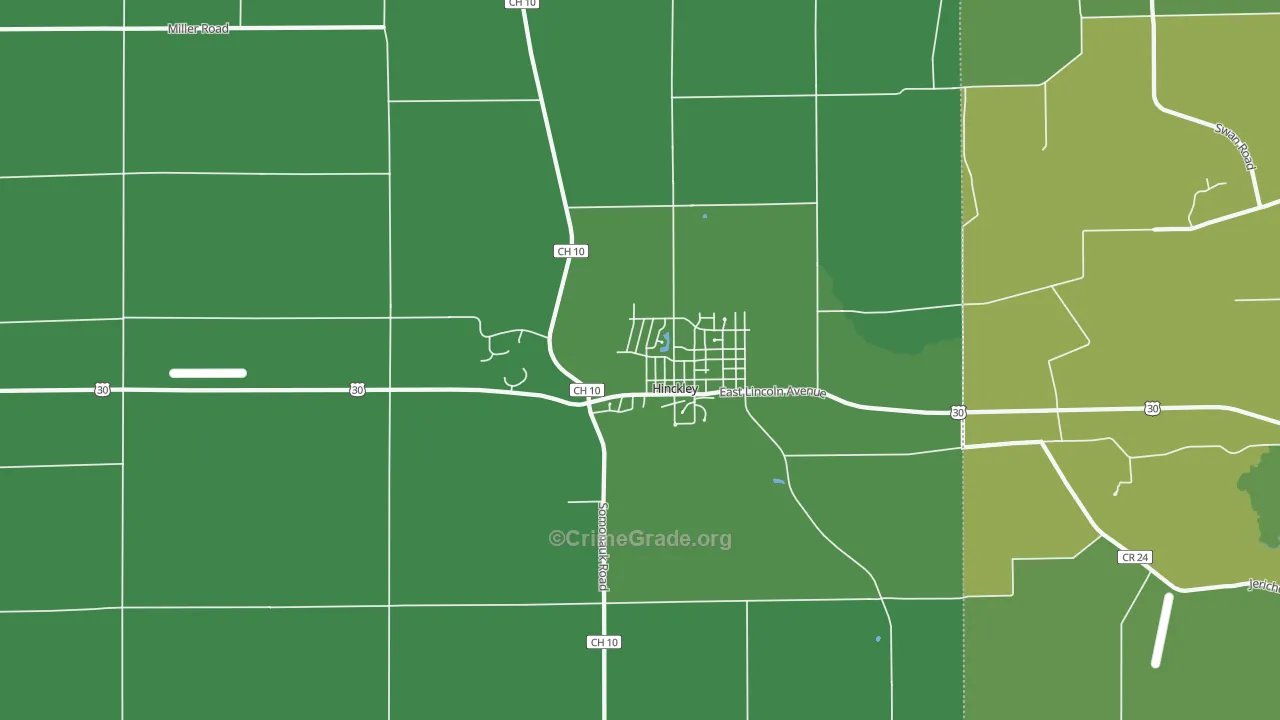 60520, IL Map of Vehicle Theft Rates