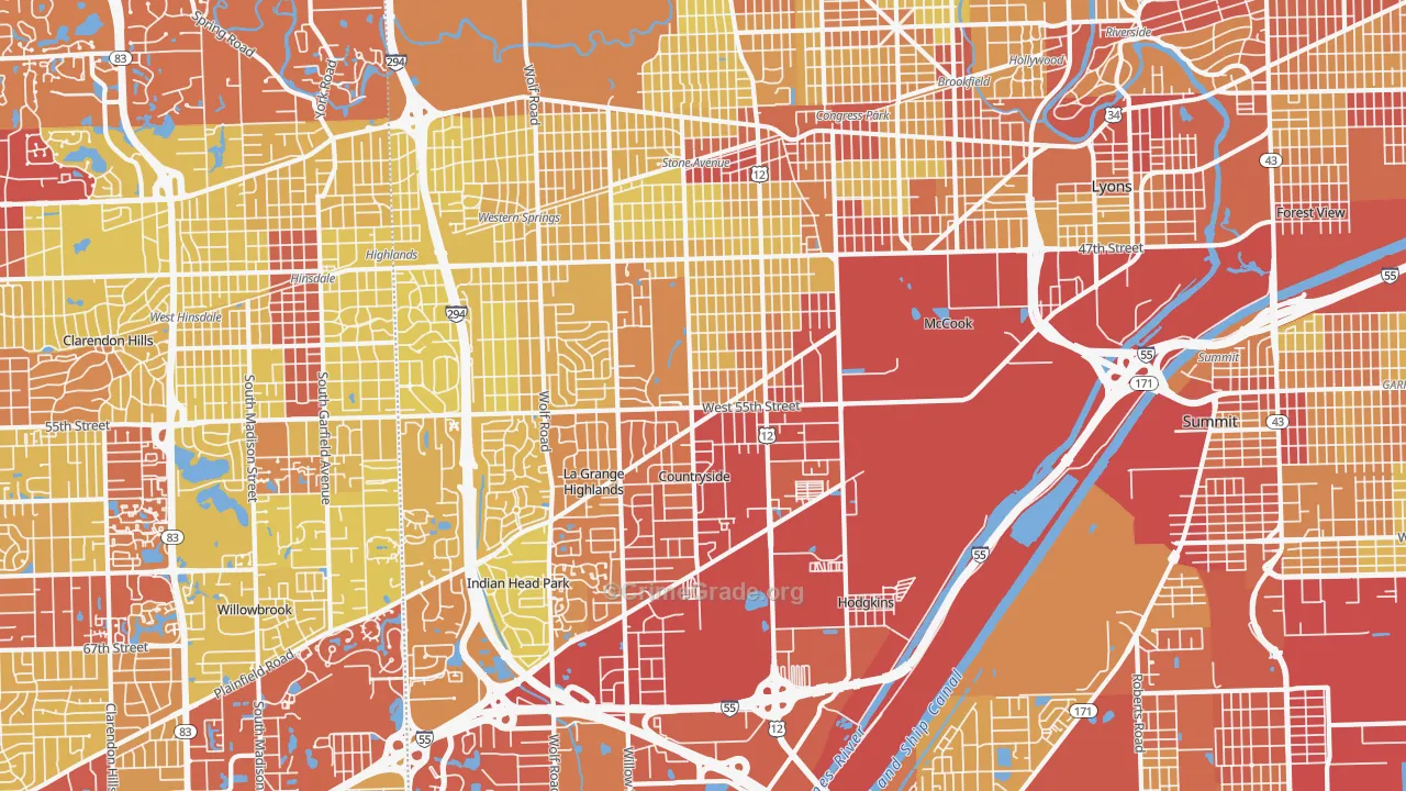 60525, IL Map of Vehicle Theft Rates