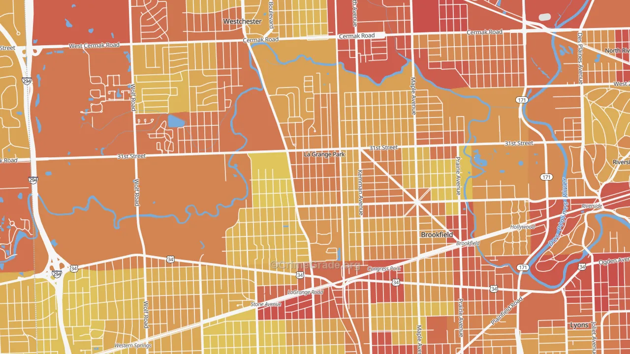 60526, IL Map of Vehicle Theft Rates