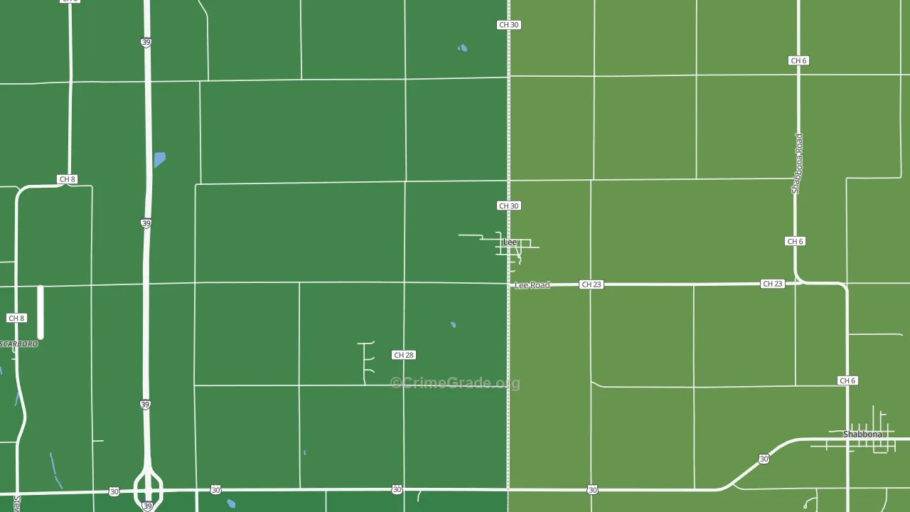60530, IL Map of Vehicle Theft Rates