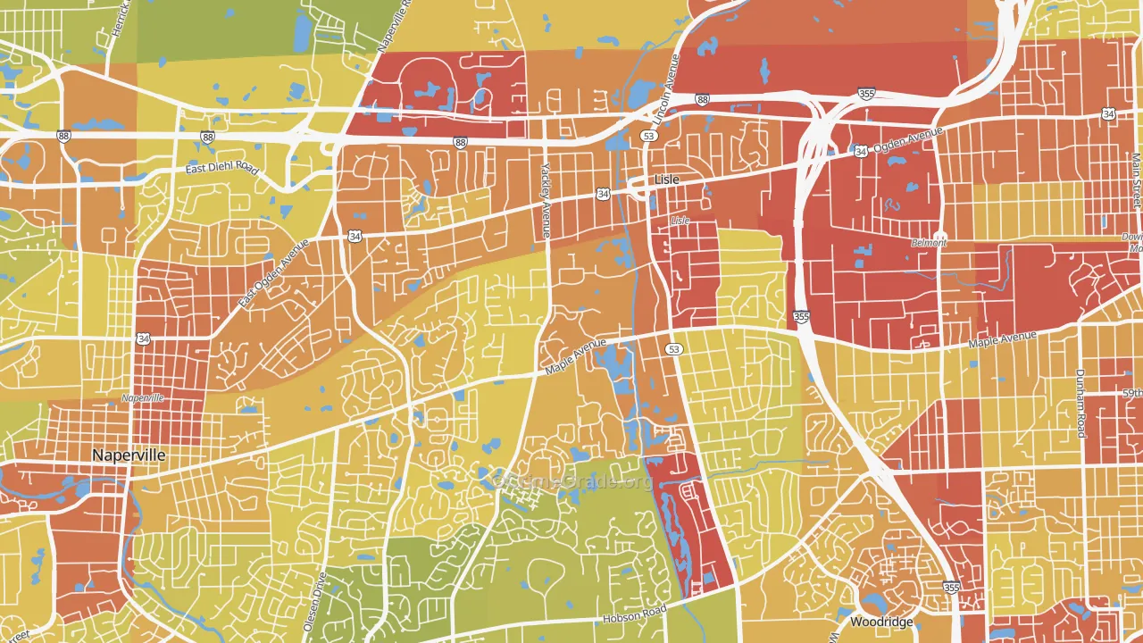 60532, IL Map of Vehicle Theft Rates
