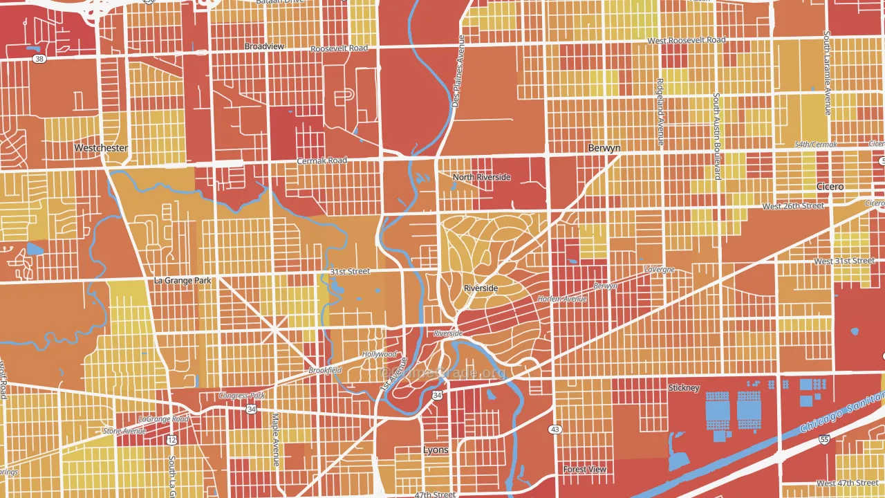 60546, IL Map of Vehicle Theft Rates