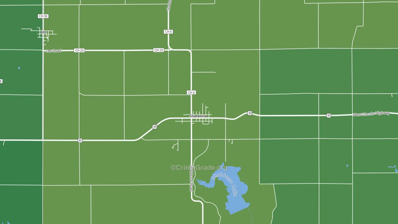 60550, IL Map of Vehicle Theft Rates