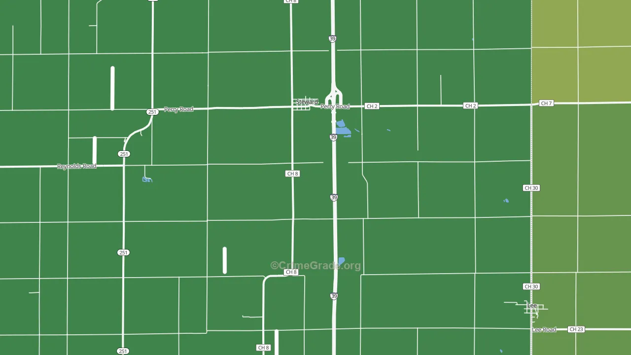 60553, IL Map of Vehicle Theft Rates