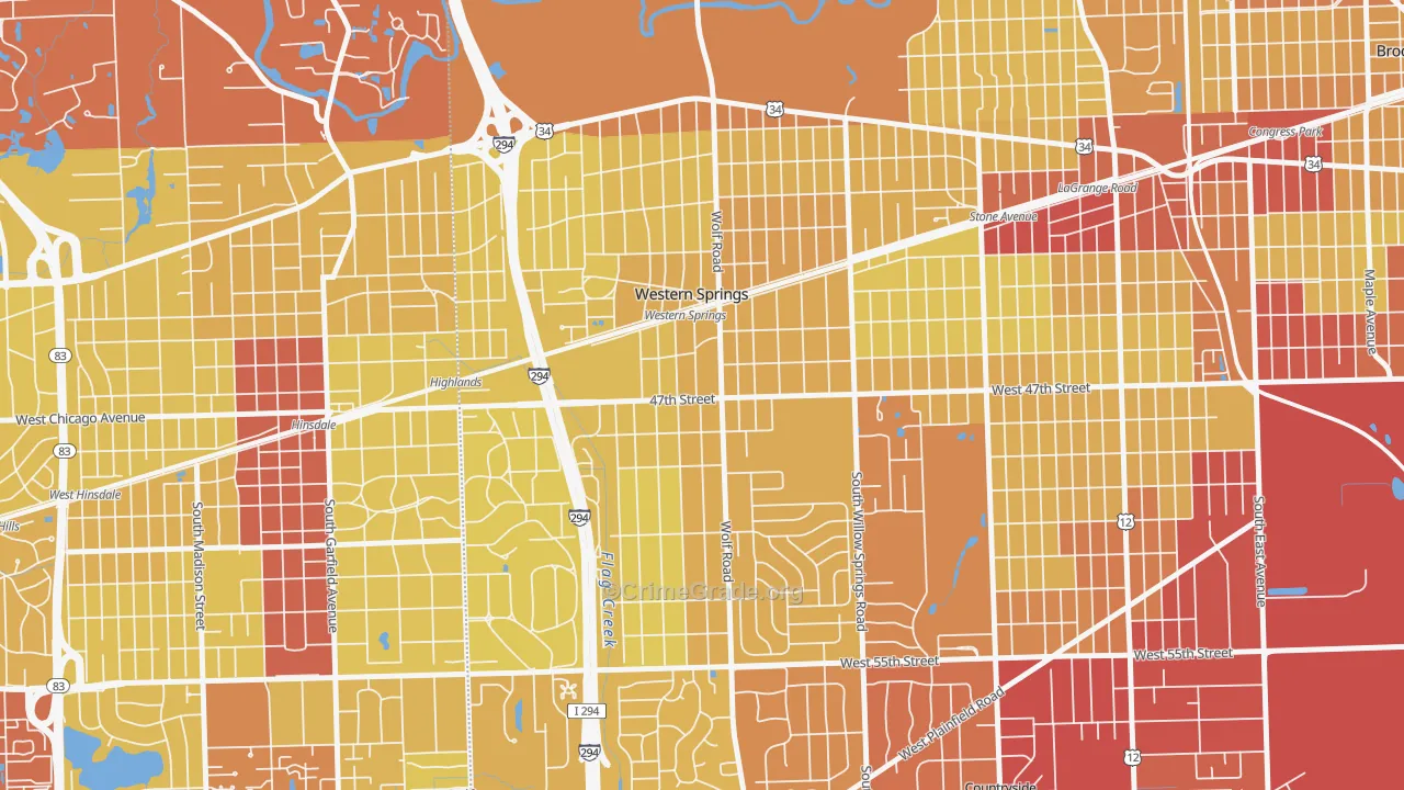 60558, IL Map of Vehicle Theft Rates