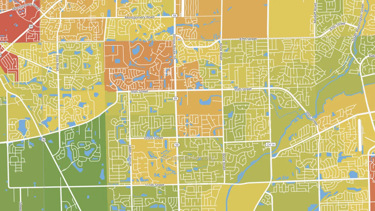 60564, IL Map of Vehicle Theft Rates