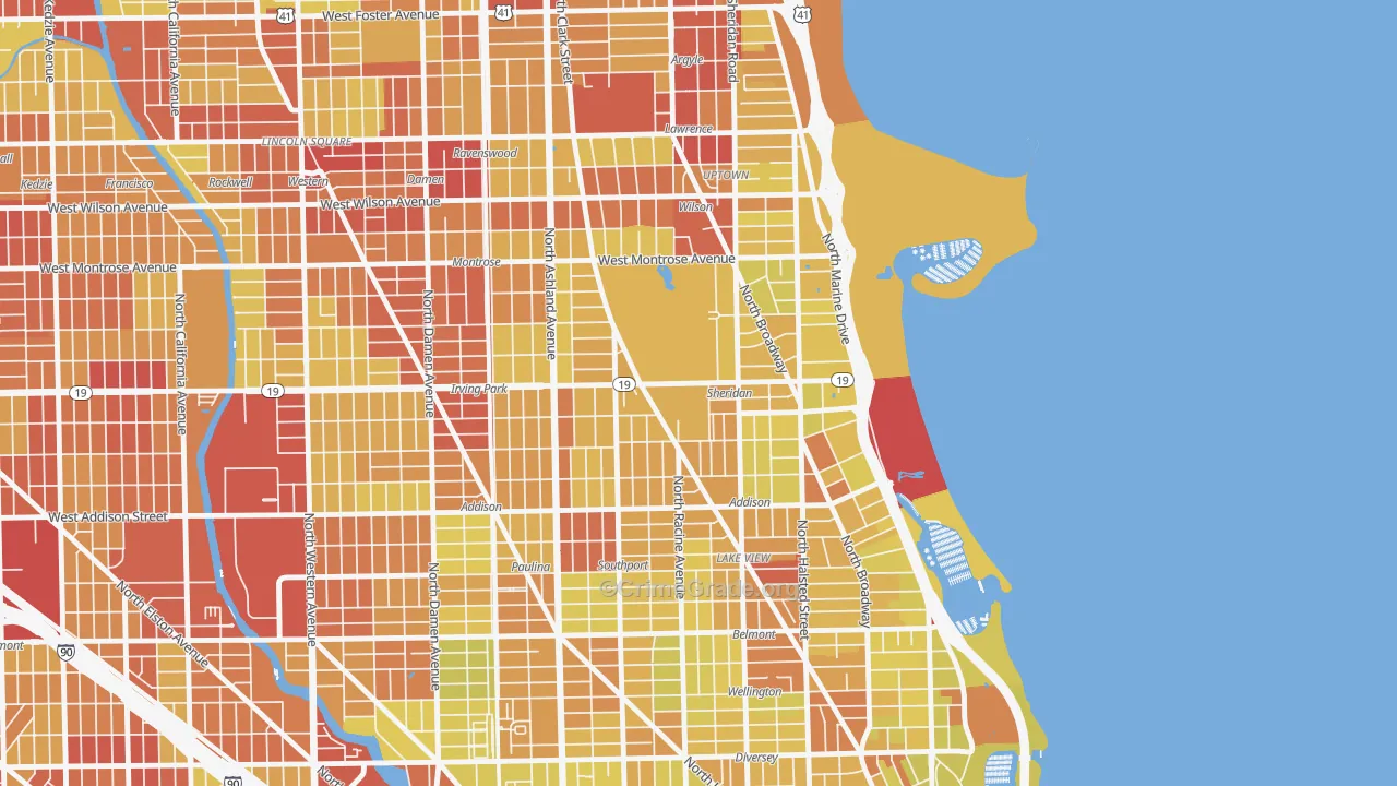 60613, IL Map of Vehicle Theft Rates