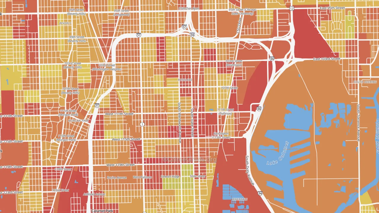 60628, IL Map of Vehicle Theft Rates