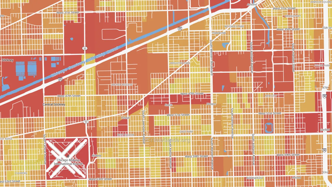 60632, IL Map of Vehicle Theft Rates
