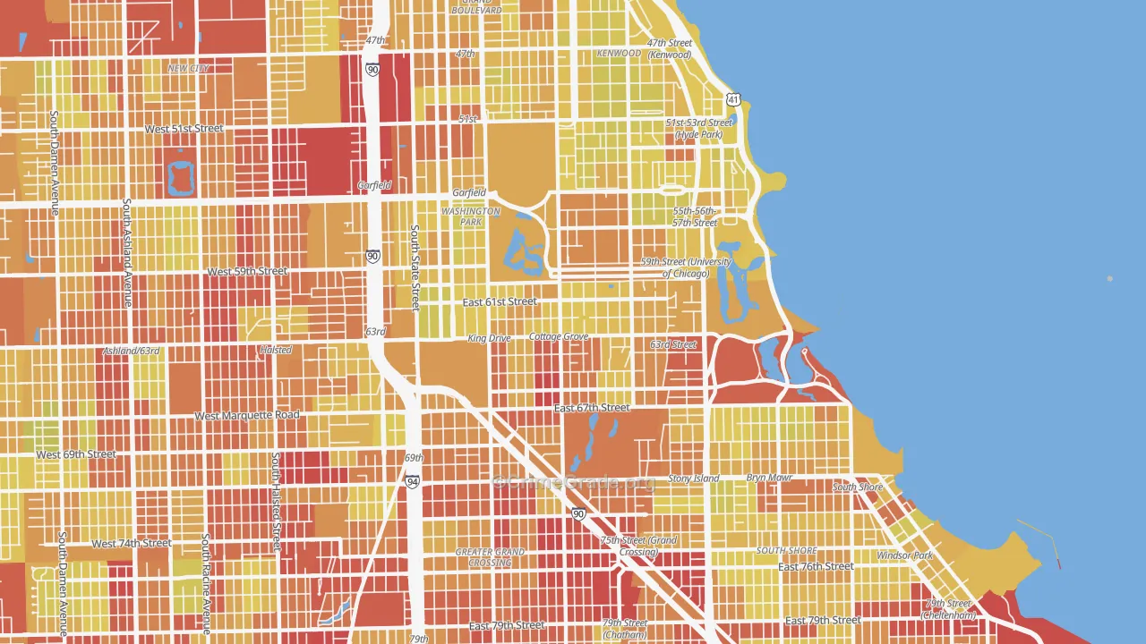 60637, IL Map of Vehicle Theft Rates