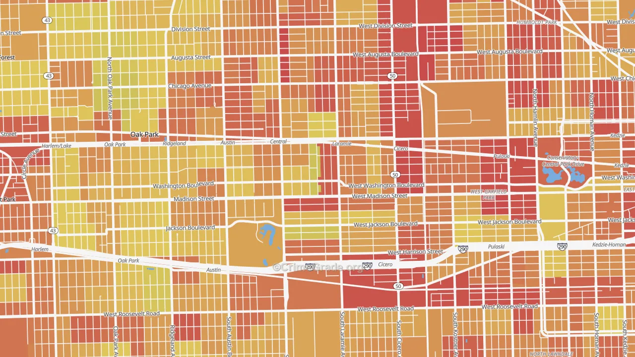60644, IL Map of Vehicle Theft Rates