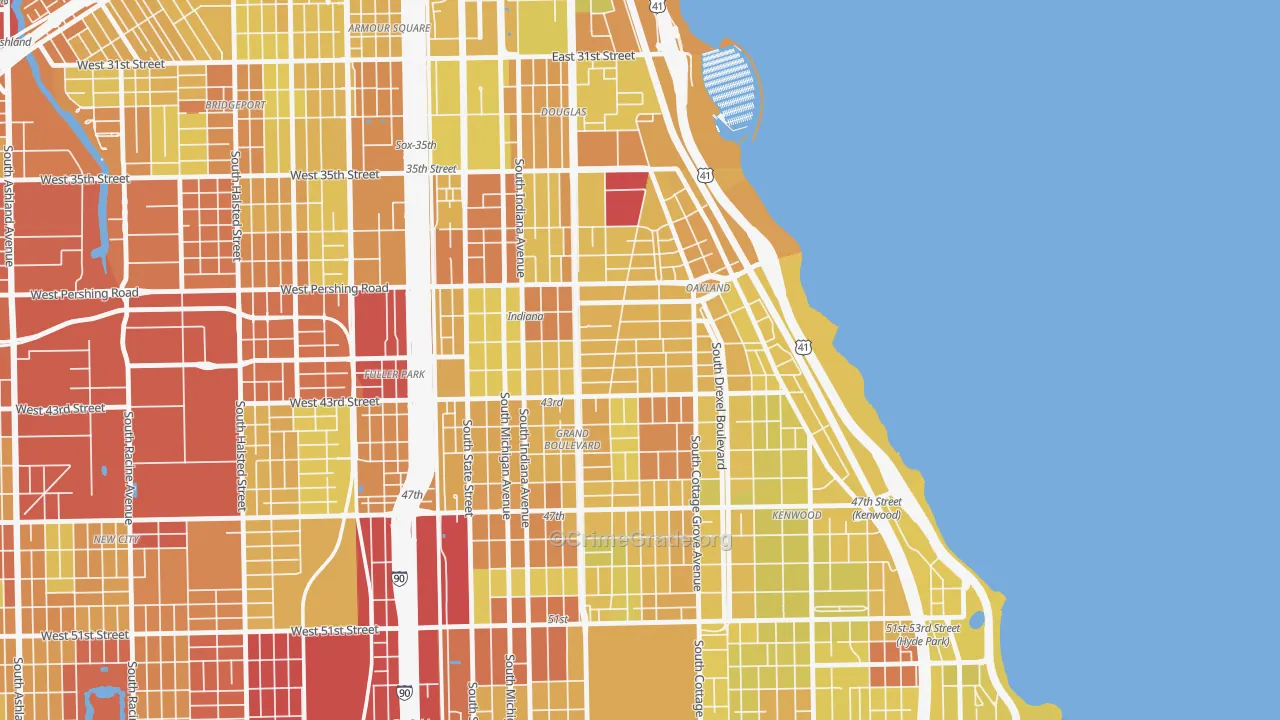 60653, IL Map of Vehicle Theft Rates