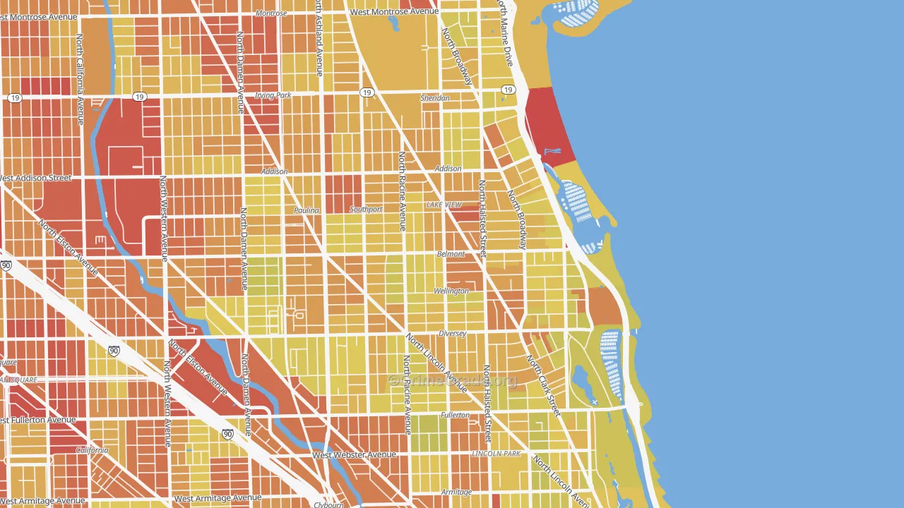 60657, IL Map of Vehicle Theft Rates