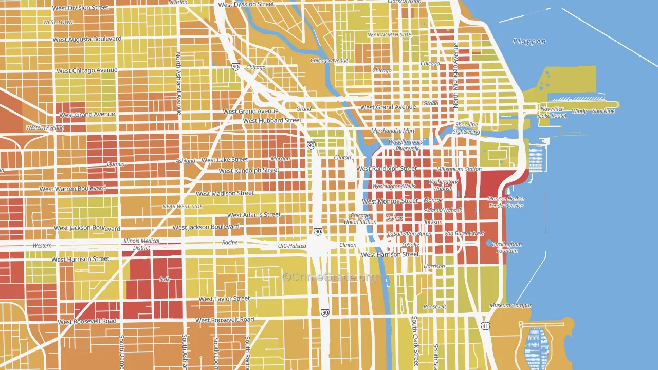 60661, IL Map of Vehicle Theft Rates