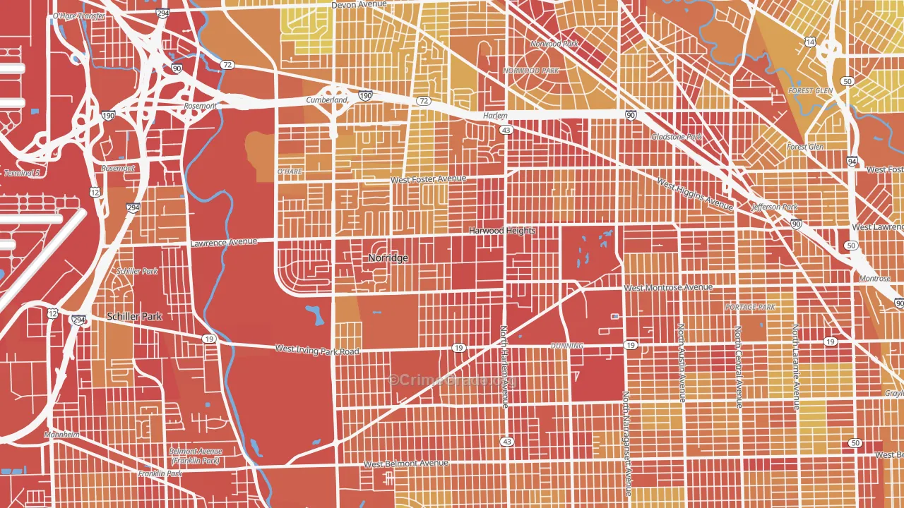 60706, IL Map of Vehicle Theft Rates