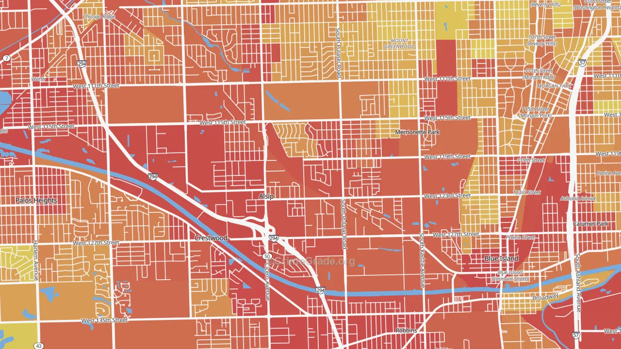 60803, IL Map of Vehicle Theft Rates