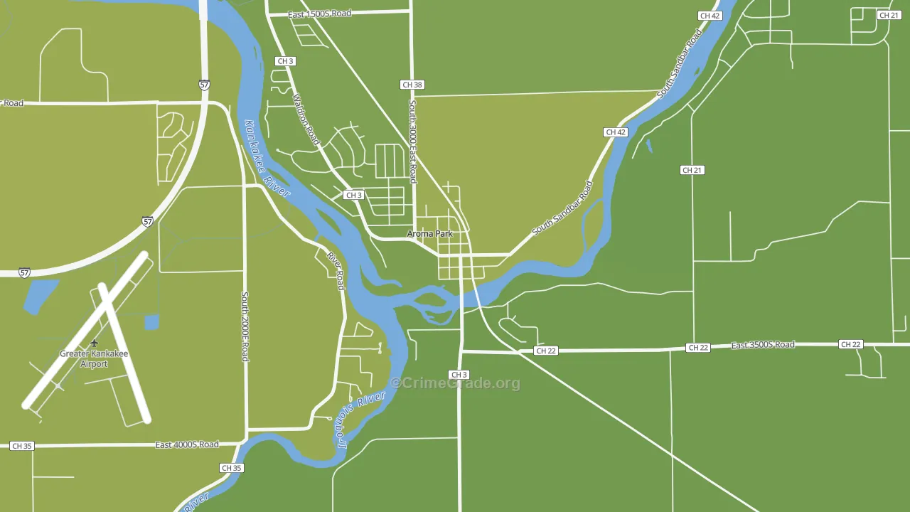 60910, IL Map of Vehicle Theft Rates