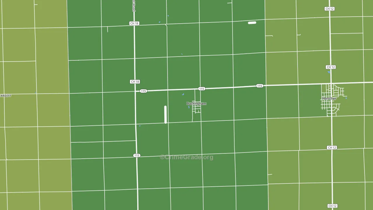 60917, IL Map of Vehicle Theft Rates