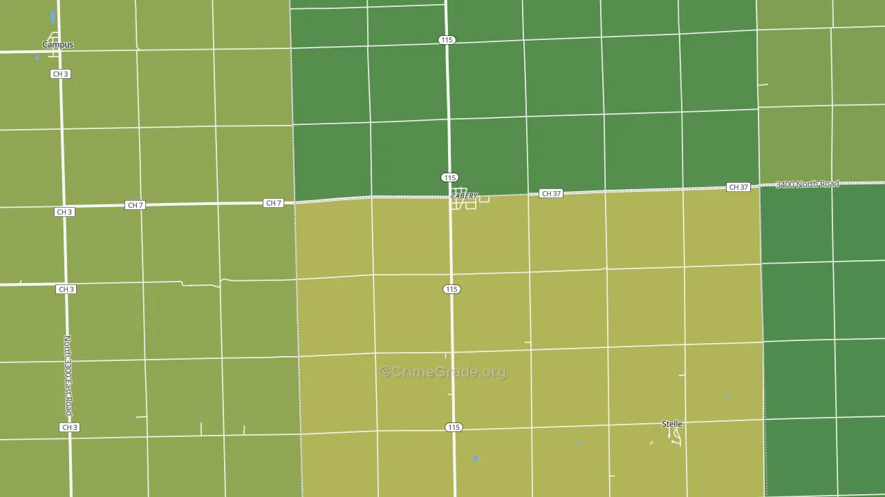 60919, IL Map of Vehicle Theft Rates