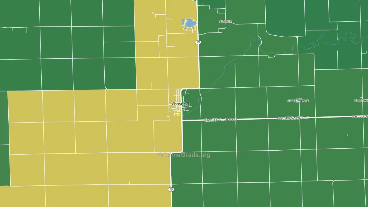 60924, IL Map of Vehicle Theft Rates