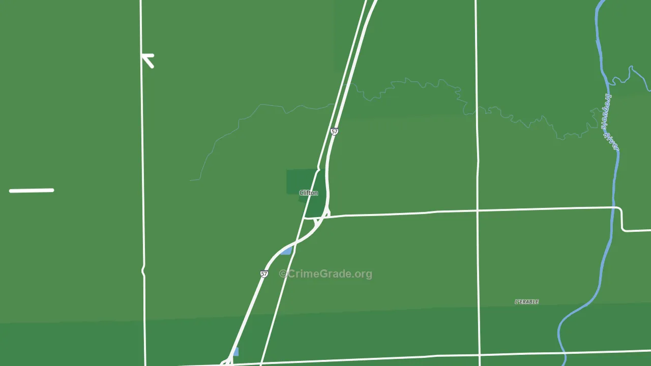 60927, IL Map of Vehicle Theft Rates
