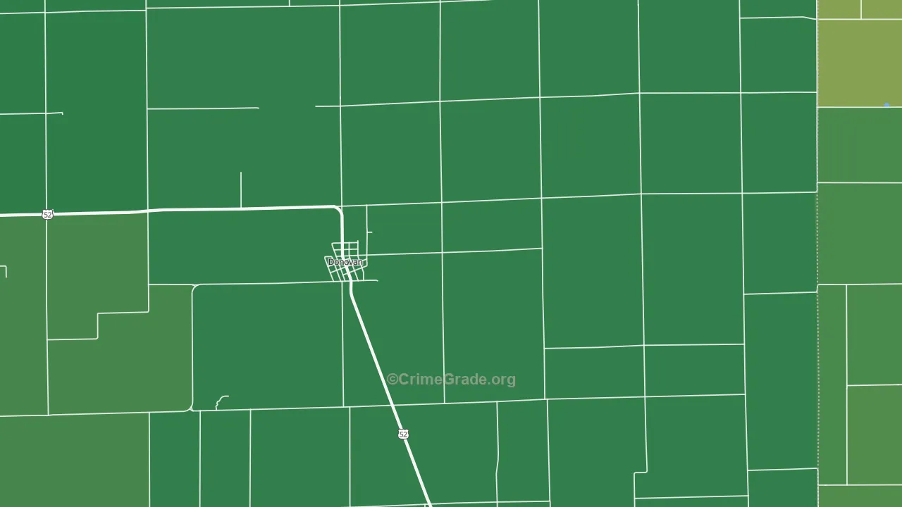 60931, IL Map of Vehicle Theft Rates