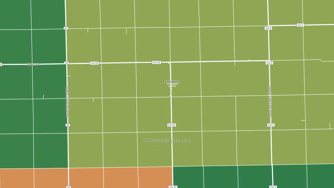 60934, IL Map of Vehicle Theft Rates