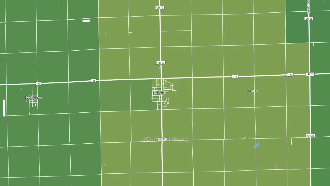 60941, IL Map of Vehicle Theft Rates