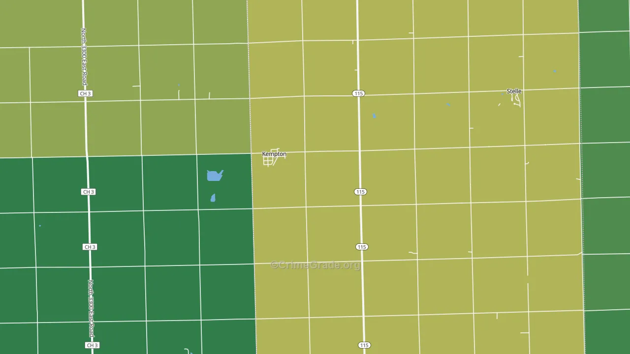 60946, IL Map of Vehicle Theft Rates